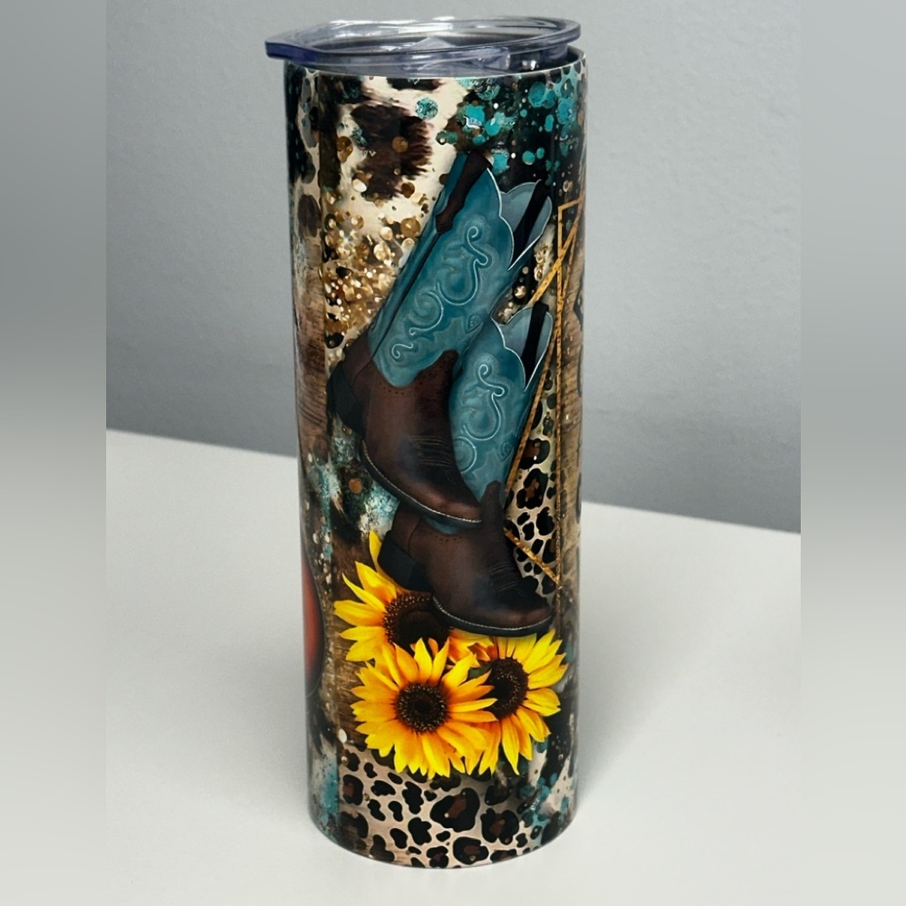 *NEW* Custom 20 oz “Fueled by Coffee and Country Music” Tumbler and Mouse Pad - Picture 2 of 6